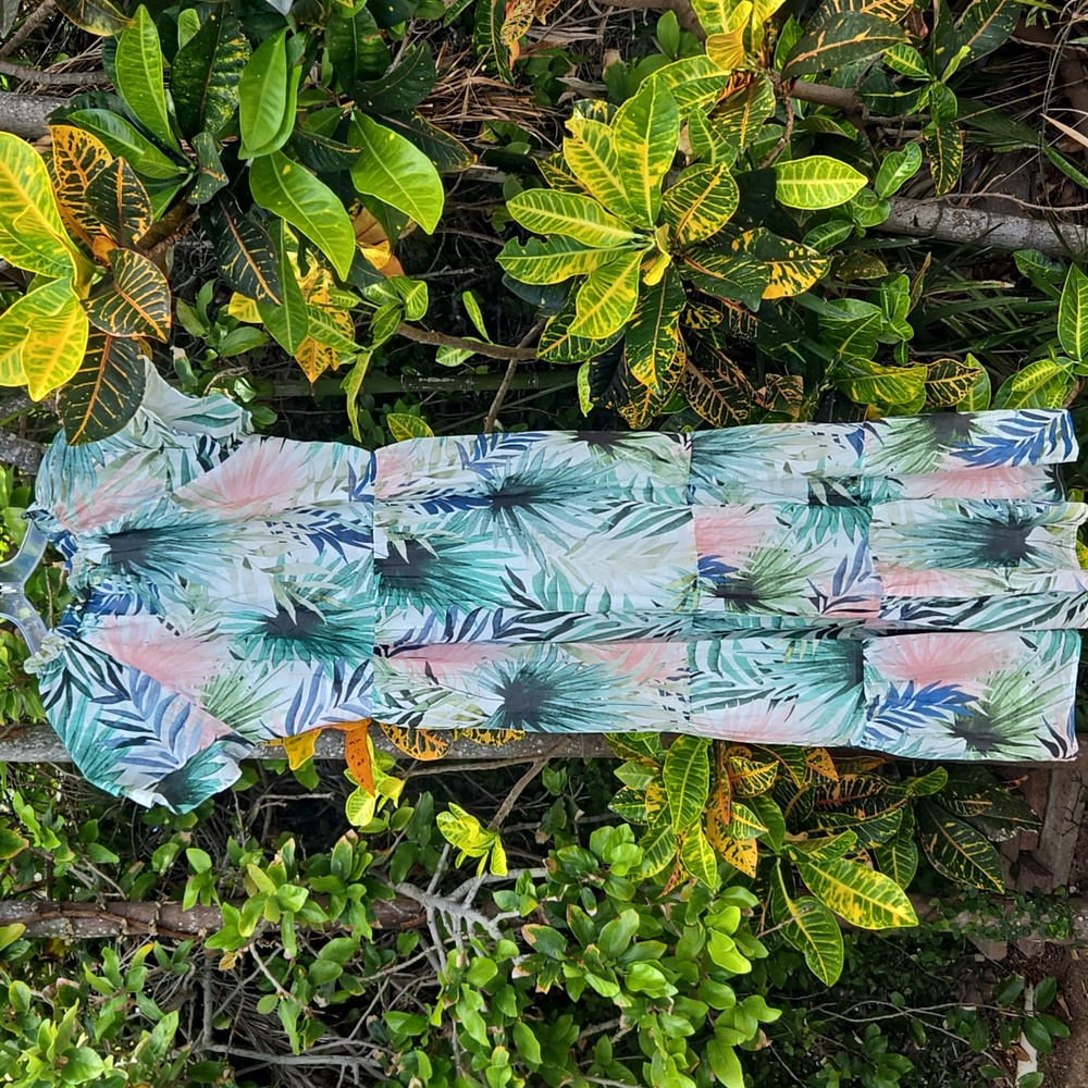 Lavender Brown Tropical Midi Dress - Picture 6 of 8